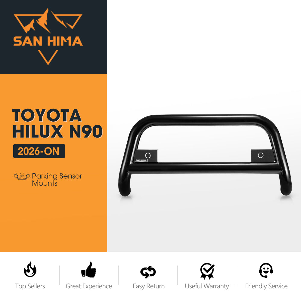 San Hima Nudge Bar 3" Grille Guard Fit Toyota HiLux N90 2026-On Black