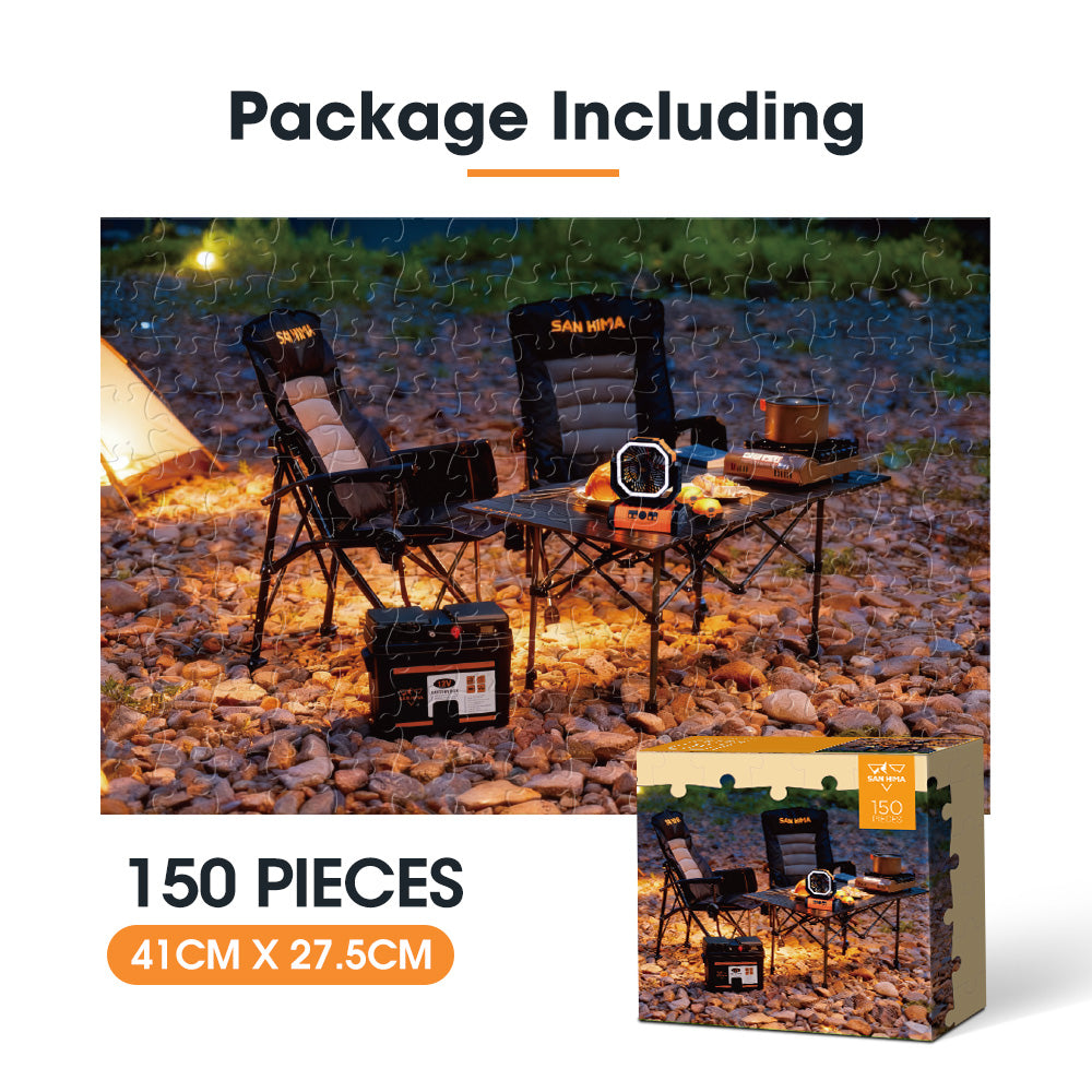 San Hima 150pcs Jigsaw Puzzle Camping Entertainment Puzzles Fit Adult 41x27.5cm