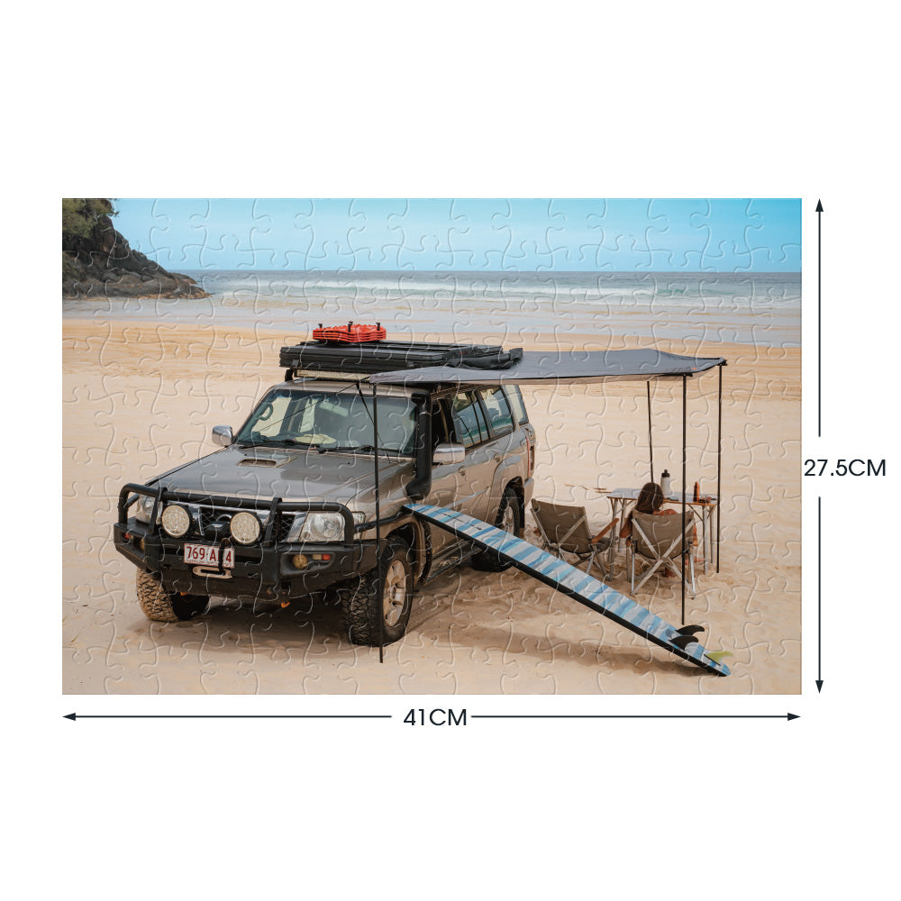 San Hima 150pcs Jigsaw Puzzle Camping Car Awning Puzzles Fit Adult 41x27.5cm