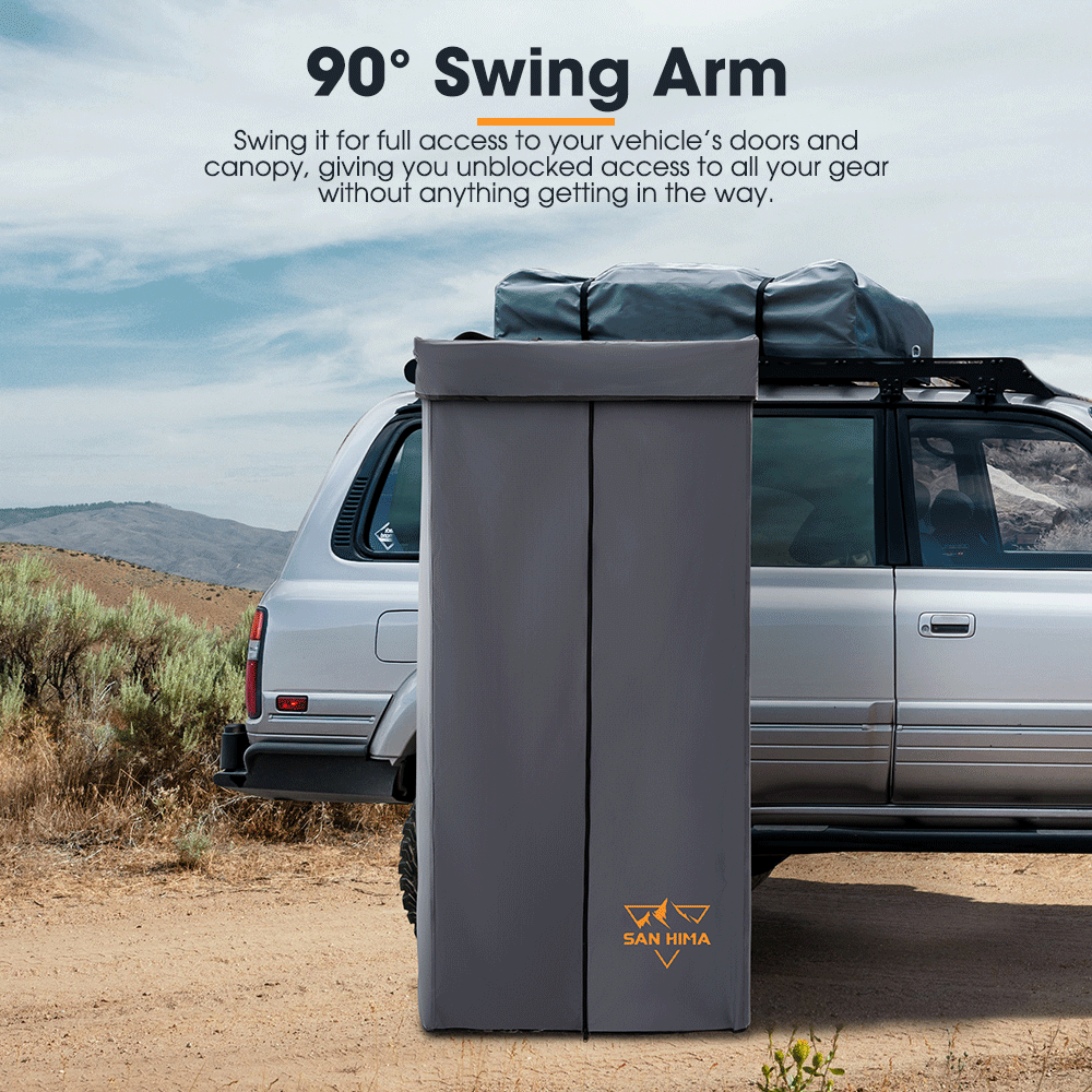 San Hima Shower Awning Tent Instant Fold-Out Ensuite & 8L Gas Hot Water Heater