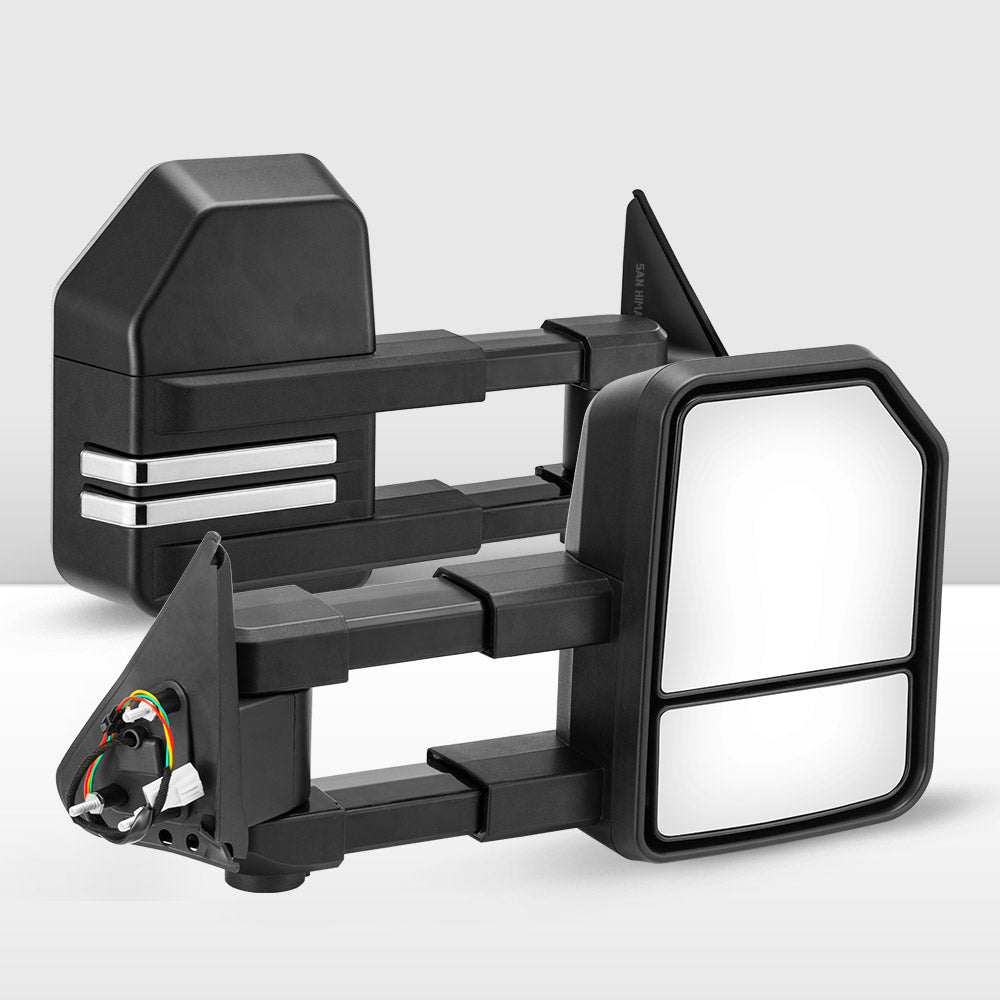 San Hima Pair Extendable Towing Mirrors Gen2 for NISSAN PATROL GU/Y61 1997-2016