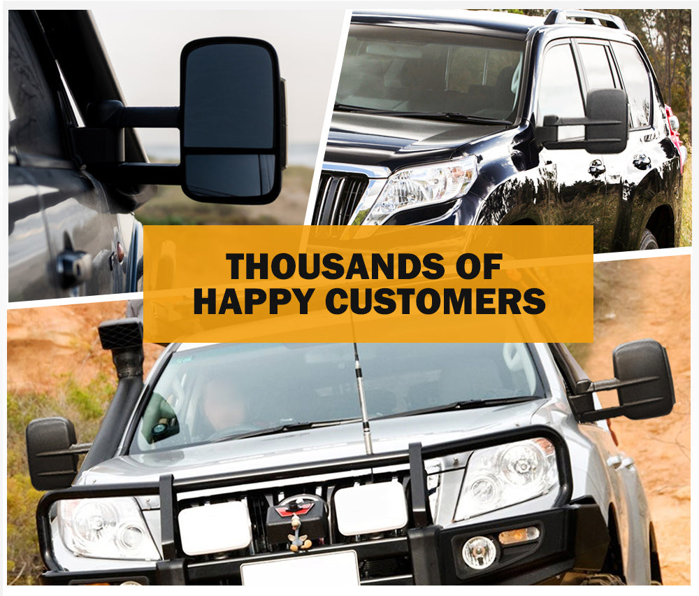 Pair Extendable Towing Mirrors Gen1 for Toyota Prado 150 Series 2009 - 2019