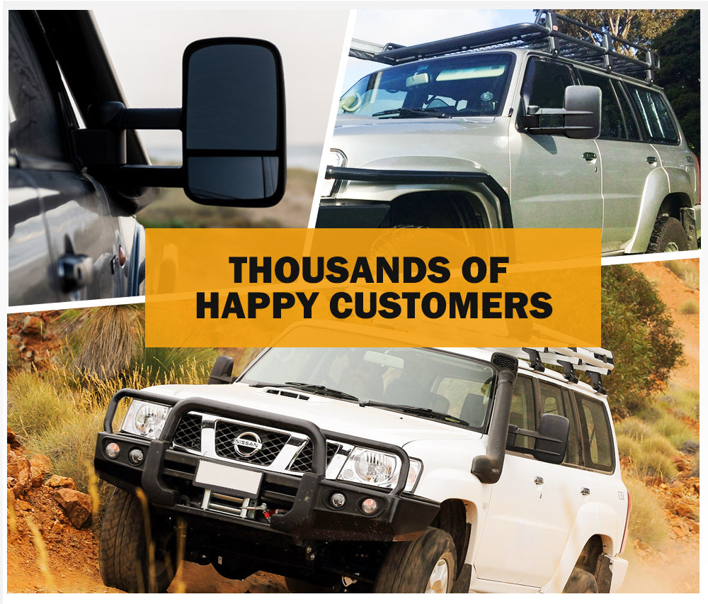 Pair Extendable Towing Mirrors Gen1 for Nissan Patrol GU Y61 1997-2016