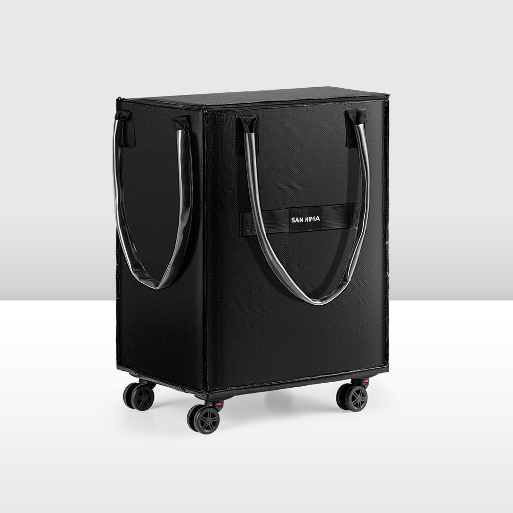 San Hima Rolling Tote Bag Wheeled Travel Tote Durable Shopping Cart 100L