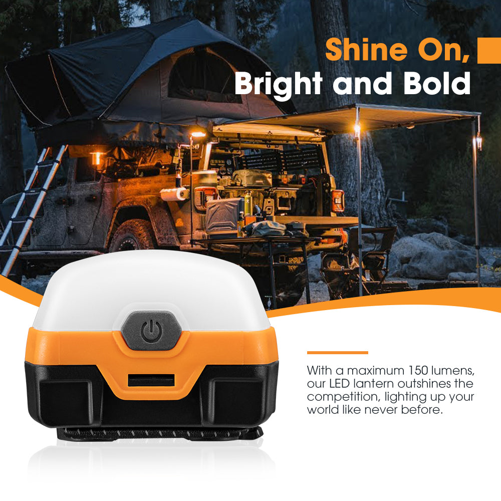 San Hima 6X Led Camping Lights Amber White Rechargeable w/ Lithium Battery