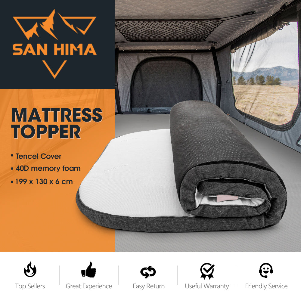San Hima Camping Mattress Topper 199X130X6CM Fit Kalbarri Gen Roof T