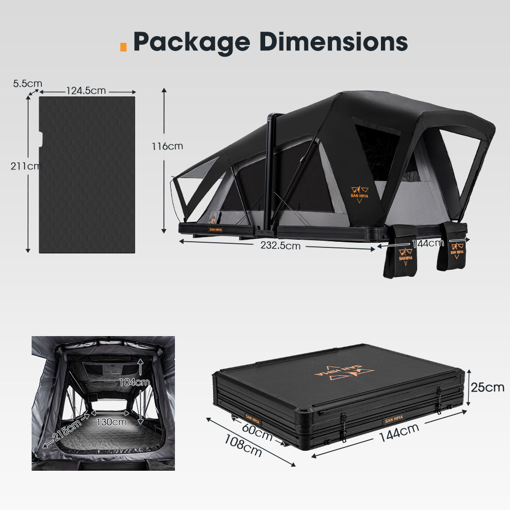 4x4 tent in cm San Hima CapeTop Rooftop Tent Hardshell With Ladder Outdoor Camping 4W