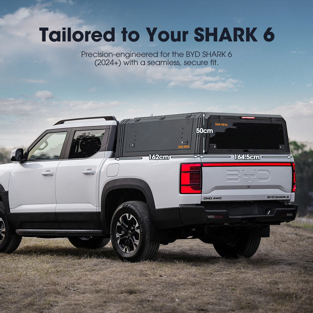 San Hima UTE Tub Canopy Fit BYD SHARK 6 2024-On Dual Cab W/ Rivet Gun