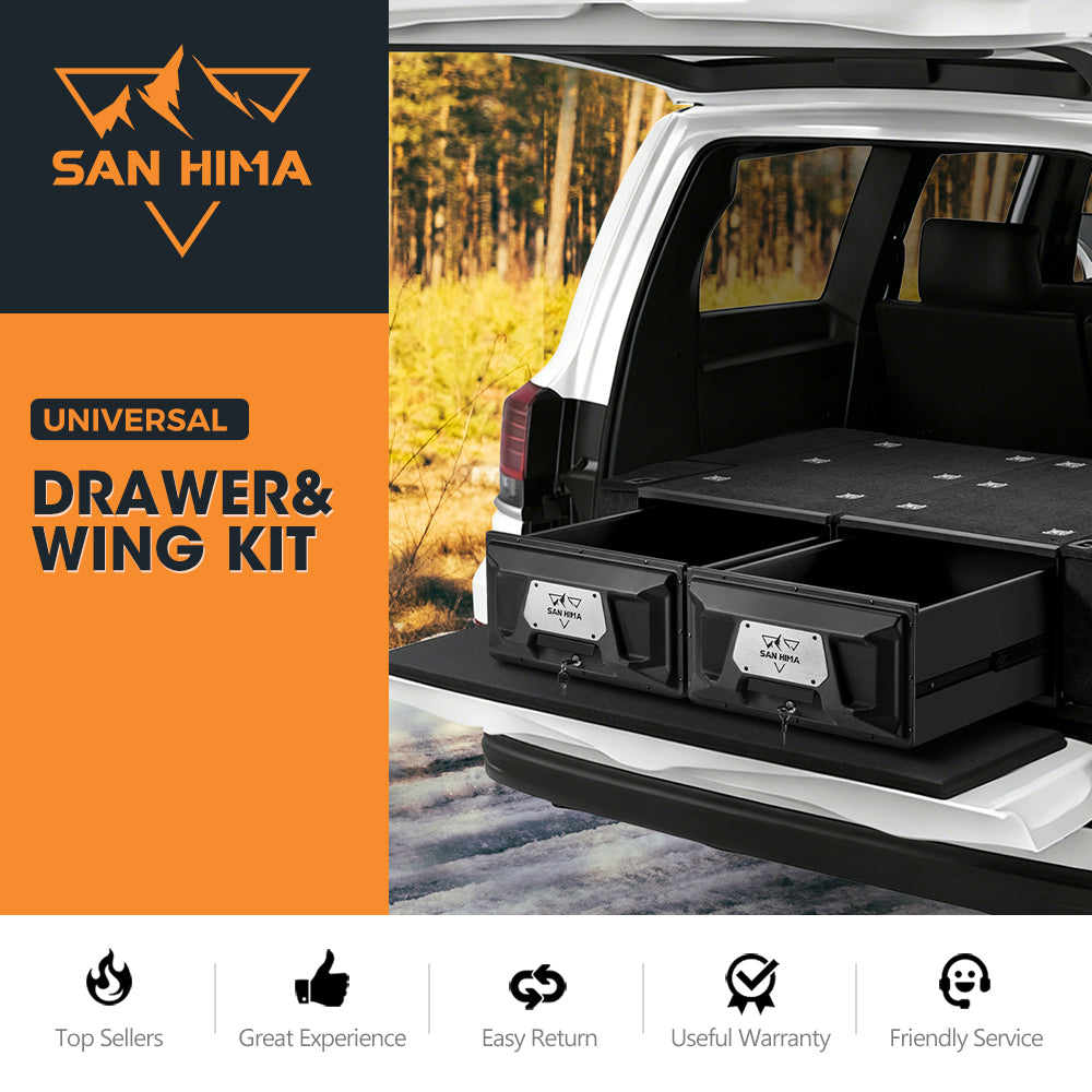 San Hima Lightweight 2X 1300mm 4WD Rear Drawer System Universal DIY
