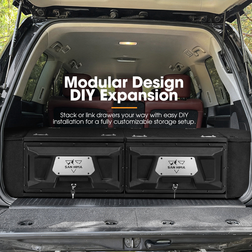 San Hima Lightweight 2X 900mm 4WD Rear Drawer System Fit Toyota Landcruiser 100
