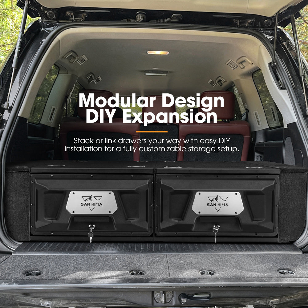 San Hima Lightweight 2X 900mm 4WD Rear Drawer System Fit Toyota Landcruiser 200