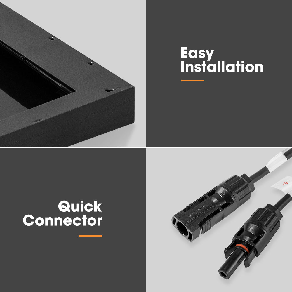 San Hima 4X 200W Mono-HPBC Fixed Solar Panel Power Bypass Camping Caravan
