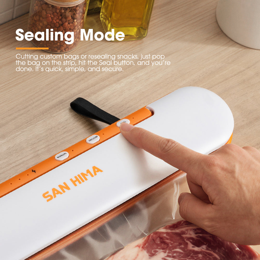 San Hima Vacuum Sealer Machine Fresh Wet Dry Food Saver Storage W/ Reusable Bags