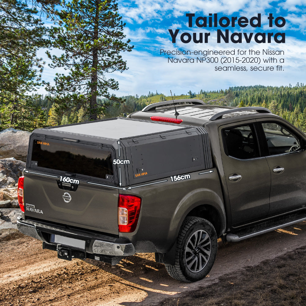 San Hima UTE Tub Canopy Fit Nissan Navara NP300 2015–2020 Dual Cab W/ Rivet Gun