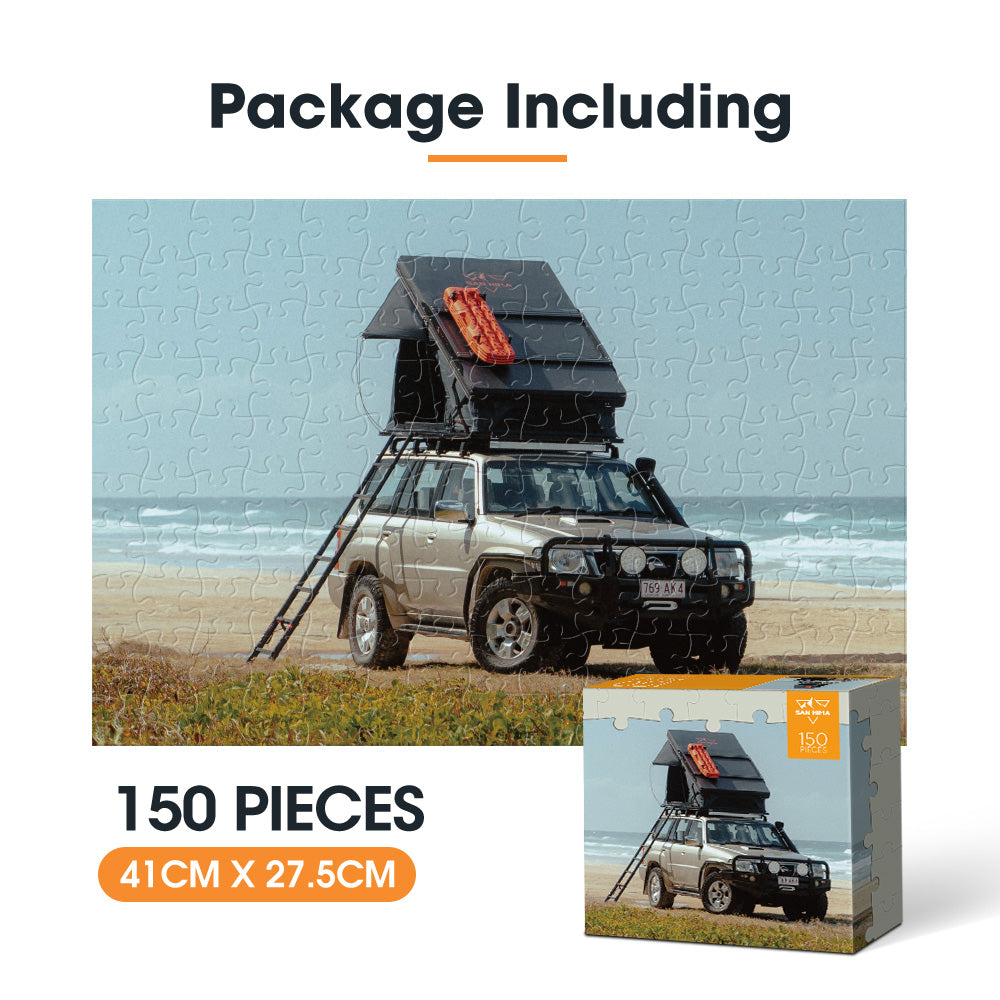San Hima 150pcs Jigsaw Puzzle Camping Rooftop Tent Puzzles Fit Adult 41x27.5cm