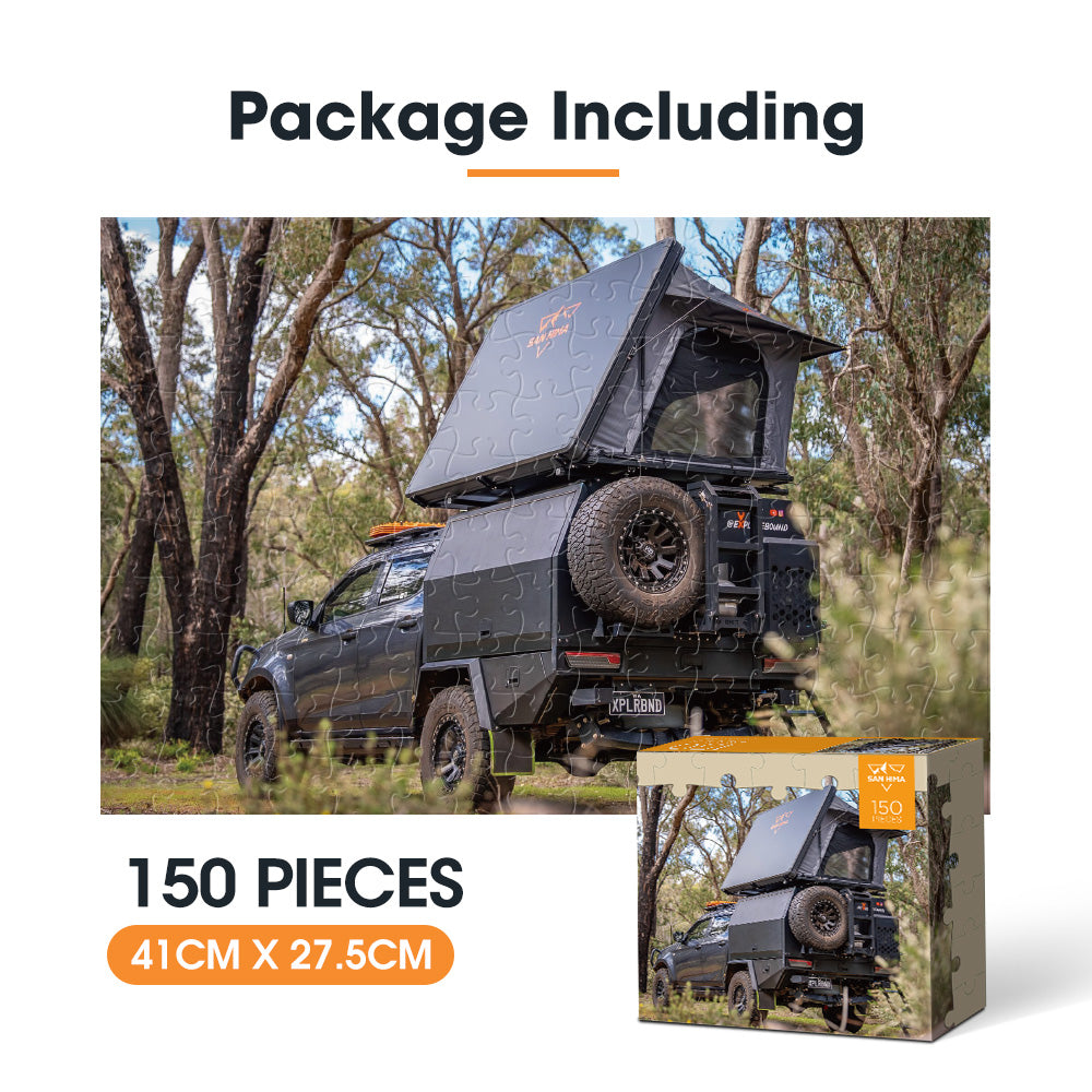 San Hima 150pcs Jigsaw Puzzle Outdoor Rooftop Tent Puzzles Fit Adult 41x27.5cm