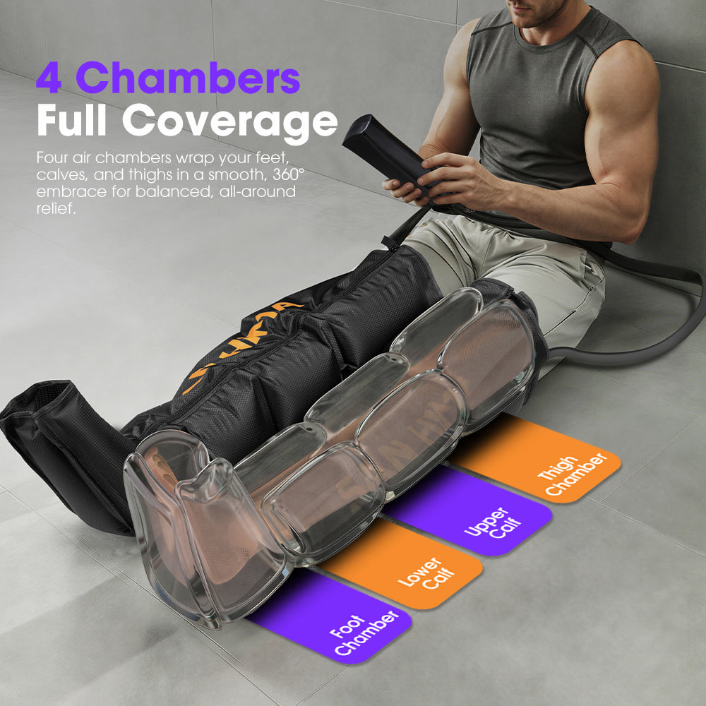 San Hima Air Compression Recovery Boots Full Leg Massager for Circulation Medium
