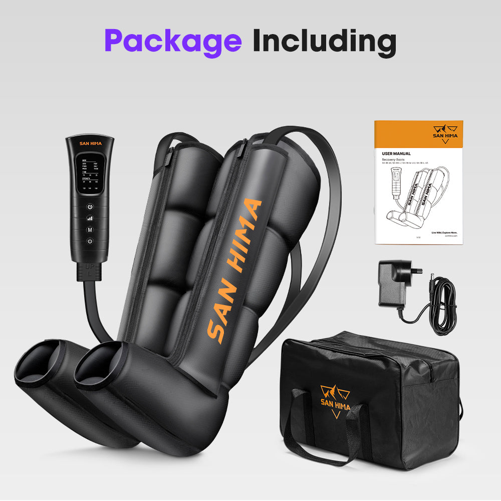 San Hima Air Compression Recovery Boots Full Leg Massager for Circulation Medium