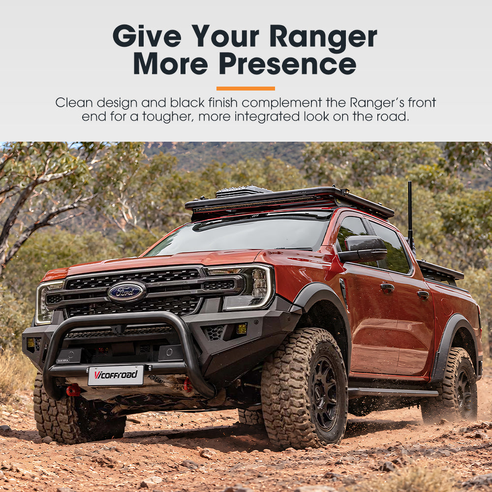 San Hima Nudge Bar 3" Grille Guard Fit Ford Ranger Next-Gen 2022-On Black