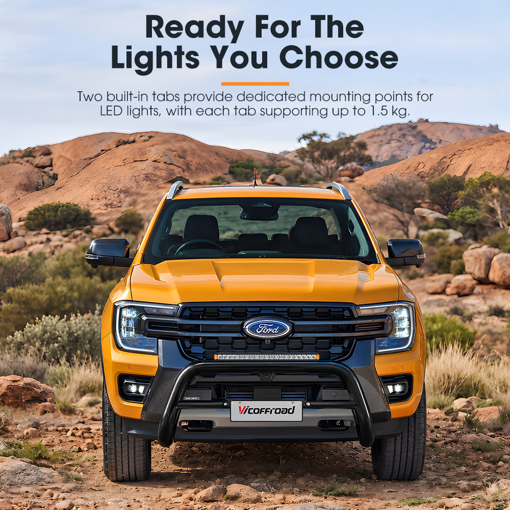 San Hima Nudge Bar 3" Grille Guard Fit Ford Ranger Next-Gen 2022-On Black