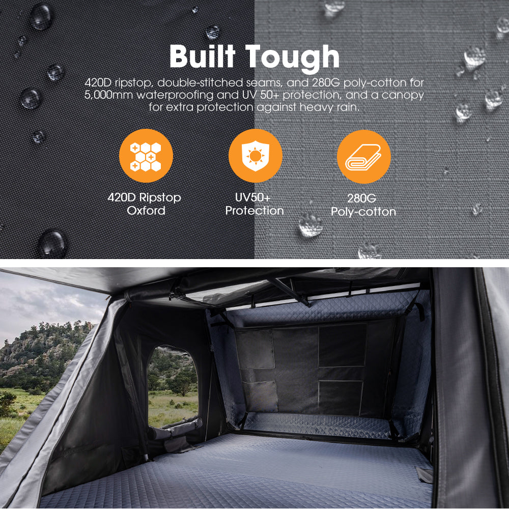 San Hima Jervis Rooftop Tent Hardshell With Ladder Camping 4WD 4x4