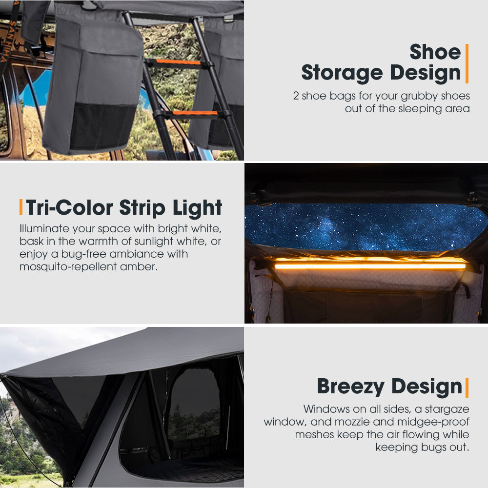 San Hima Jervis Rooftop Tent Hardshell With Ladder Camping 4WD 4x4