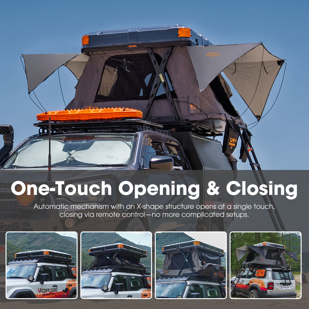 San Hima Kosci E-rise Electric Rooftop Tent Hardshell Automatic Camping Outdoor