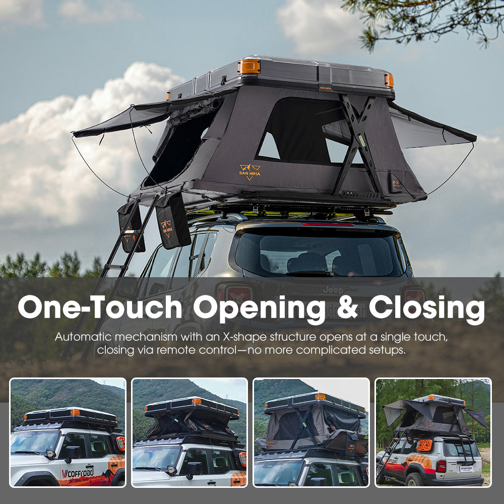 San Hima Kosci E-rise Electric Rooftop Tent Hardshell Automatic Camping Outdoor