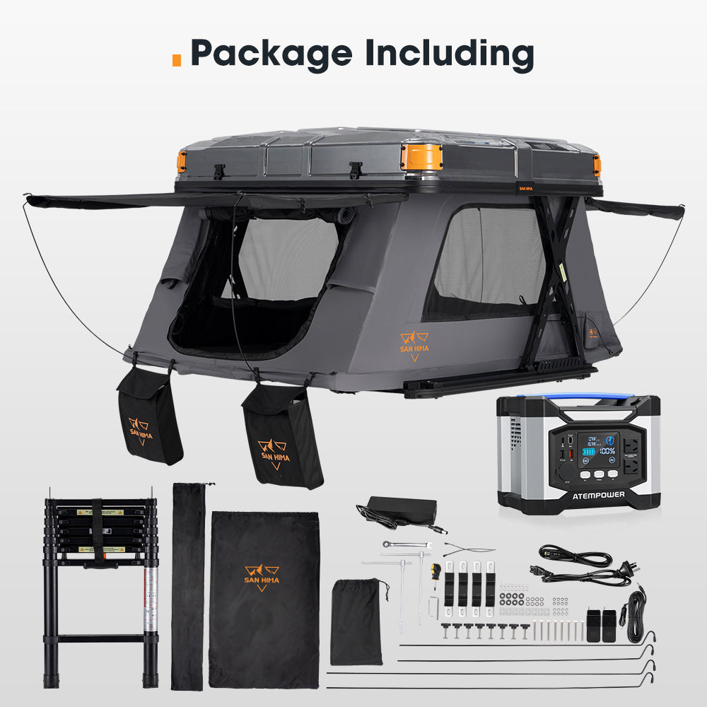 San Hima Kosci E-rise Electric Rooftop Tent Hardshell Automatic Camping Outdoor