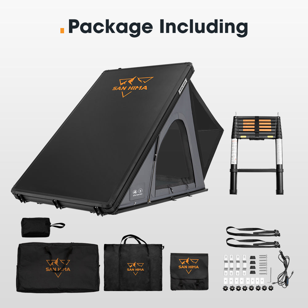 San Hima Kalbarri Lite Gen 2 Rooftop Tent Hardshell With Ladder Grey 4WD Camping