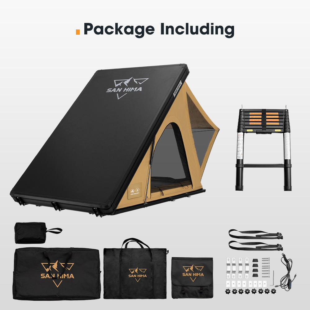 San Hima Kalbarri Lite Gen 2 Rooftop Tent With Ladder Khaki Camping 4WD 4x4