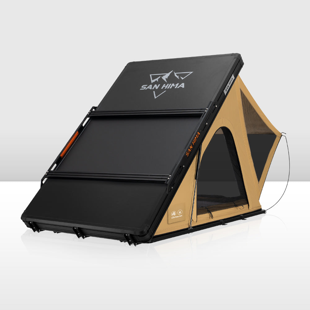 San Hima kalbarri Lite Gen 2 Rooftop Tent Hardshell Khaki With Ladder & Rack