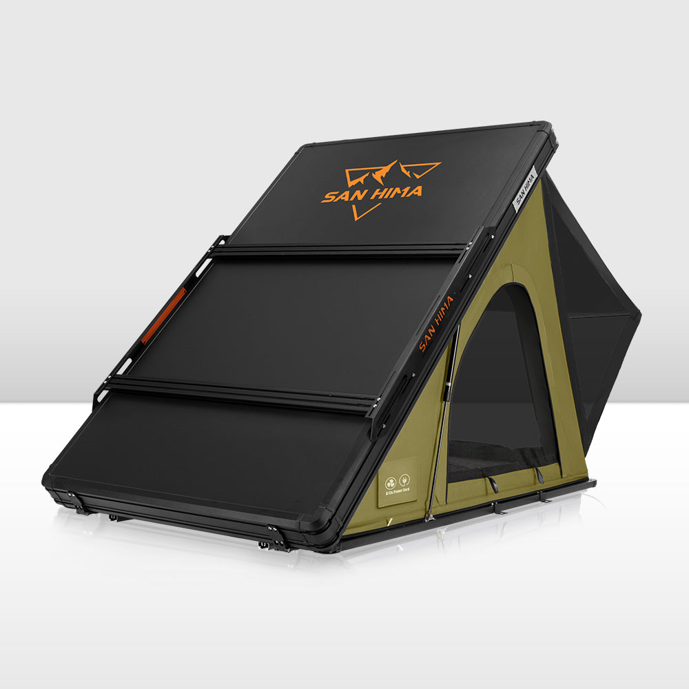 San Hima Kalbarri Lite Gen 2 Rooftop Tent With Ladder & Rack Camping Olive