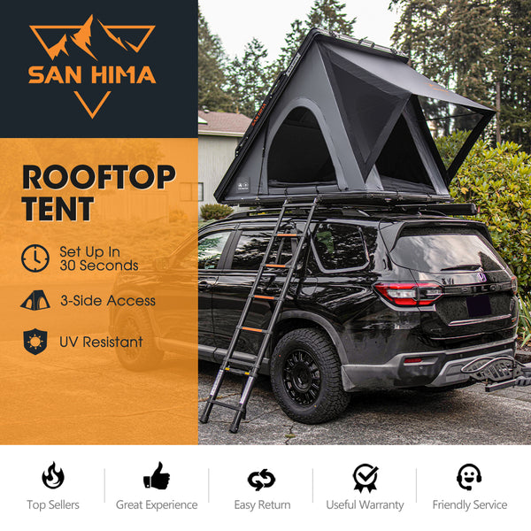 San Hima Kalbarri Lite Gen 2 Rooftop Tent Hardshell With Ladder & Rack