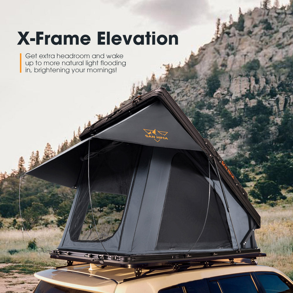 San Hima Kalbarri X Rooftop Tent Hardshell With Ladder 4x4 + 200W Solar Panel
