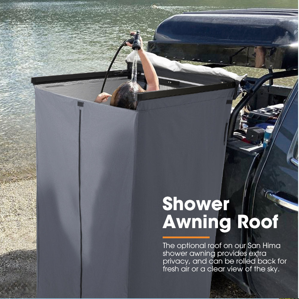 San Hima Shower Awning Instant Tent &Gas Hot Water Heater Black&Shower Tent Base