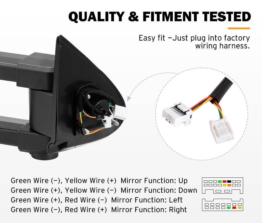 SAN HIMA Extendable Towing Mirrors Gen2 for Mitsubishi Triton MQ/MR 2015-2024