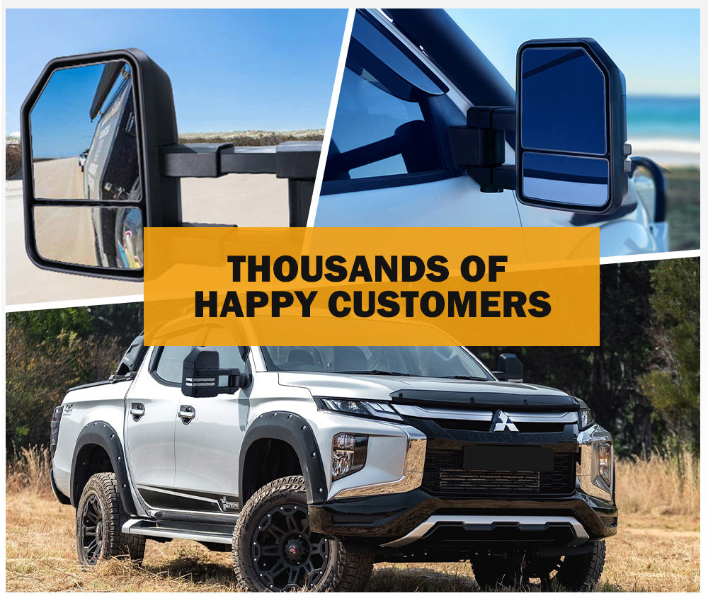 SAN HIMA Extendable Towing Mirrors Gen2 for Mitsubishi Triton MQ/MR 2015-2024