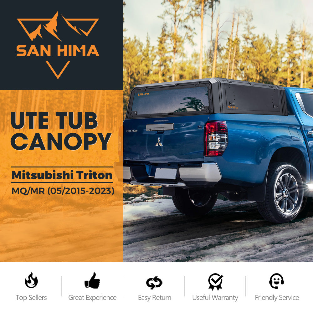San Hima UTE Tub Canopy Fit Mitsubishi Triton MQ/MR 2015-2023 Dual Cab