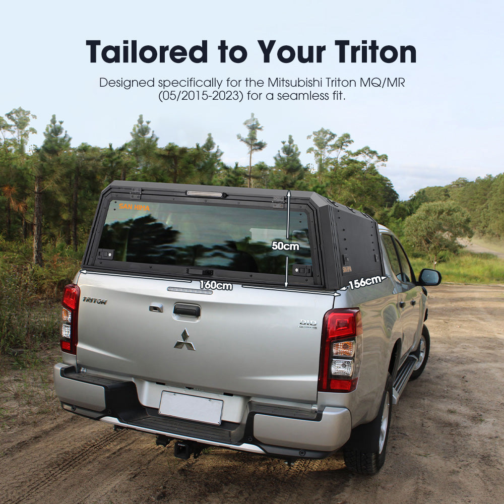 San Hima UTE Tub Canopy Fit Mitsubishi Triton MQ/MR 2015-2023 Dual Cab