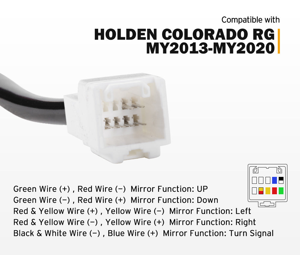 SAN HIMA Extendable Towing Mirrors Gen2 for Holden Colorado RG MY2013-MY20 with Indicator