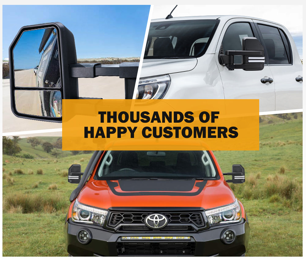 SAN HIMA Extendable Towing Mirrors Gen2 for Toyota Hilux 2015-Current N80