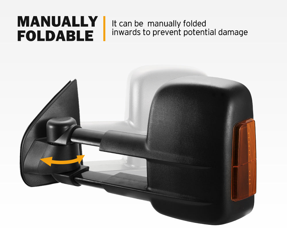 SAN HIMA Pair Extendable Towing Mirrors for Holden & Isuzu