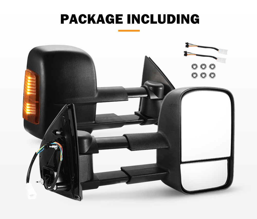 SAN HIMA Pair Extendable Towing Mirrors for Holden & Isuzu