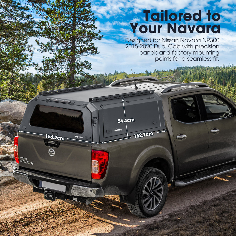 San Hima UTE Steel Canopy For Nissan Navara NP300 2015–2020 Dual Cab