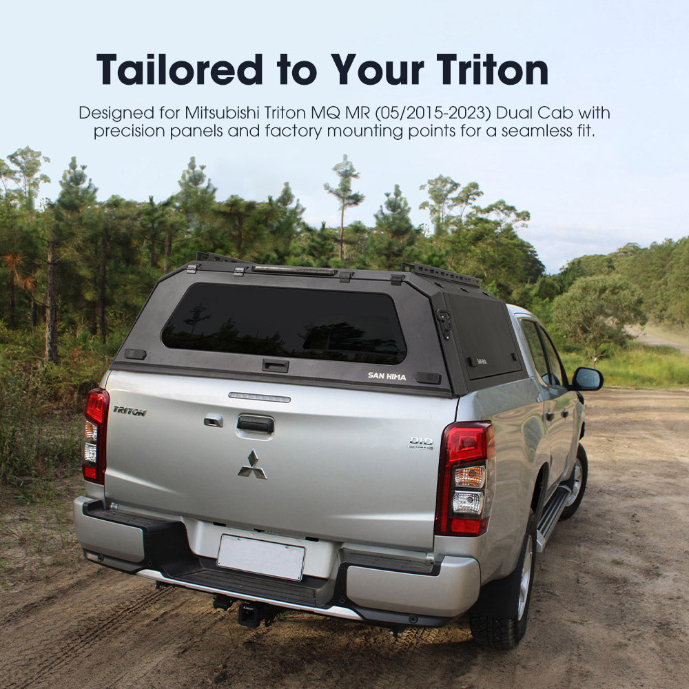 San Hima UTE Steel Canopy For Mitsubishi Triton MQ MR 05/2015-2023 Dual Cab